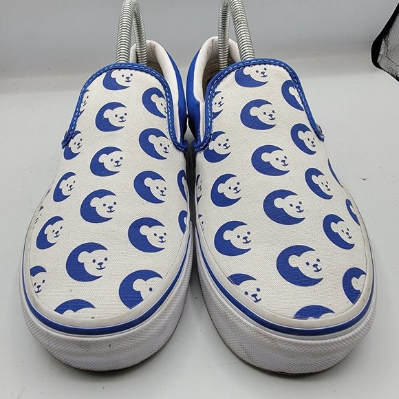 Vans X Choc Hospital White Blue Casual Slip On Shoes - Mens 6.5 - Womens 8 - Picture 2 of 12